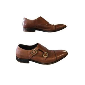 14th & Union Brown Leather Men's Dress Shoe Sz 9.5